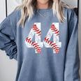Distressed Baseball Number 44 Jersey Uniform Player Fan Comfort Colors Sweatshirt Denim