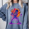 Drip Skeleton Batting Baseball Halloween Comfort Colors Sweatshirt Denim Drip Skeleton Batting Baseball Halloween Comfort Colors Sweatshirt Denim