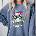 Dripping Baseball Baseball Lover Player Baseballer Comfort Colors Sweatshirt Denim Dripping Baseball Baseball Lover Player Baseballer Comfort Colors Sweatshirt Denim