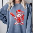 Drippy Baseball Mascot Valentine Heart Glasses Cartoon Comfort Colors Sweatshirt Denim Drippy Baseball Mascot Valentine Heart Glasses Cartoon Comfort Colors Sweatshirt Denim