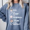 Eat Sleep Baseball Anime Repeat Japanese Otaku Comfort Colors Sweatshirt Denim Eat Sleep Baseball Anime Repeat Japanese Otaku Comfort Colors Sweatshirt Denim