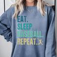 Eat Sleep Baseball Repeat Baseball Player Baseball Comfort Colors Sweatshirt Denim Eat Sleep Baseball Repeat Baseball Player Baseball Comfort Colors Sweatshirt Denim