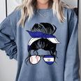 El Salvador Baseball Mom Salvador Baseball Girl Comfort Colors Sweatshirt Denim El Salvador Baseball Mom Salvador Baseball Girl Comfort Colors Sweatshirt Denim