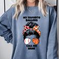 My Favorite Ballers Call Me Mom Basketball Mom Baseball Mom Comfort Colors Sweatshirt Denim My Favorite Ballers Call Me Mom Basketball Mom Baseball Mom Comfort Colors Sweatshirt Denim