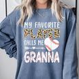 My Favorite Player Calls Me Granna Baseball Leopard Comfort Colors Sweatshirt Denim My Favorite Player Calls Me Granna Baseball Leopard Comfort Colors Sweatshirt Denim