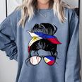 Filipina Baseball Mom Philippines Flag Baseball Girl Comfort Colors Sweatshirt Denim Filipina Baseball Mom Philippines Flag Baseball Girl Comfort Colors Sweatshirt Denim