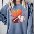 Football Basketball Baseball Heart Valentine Boys Men Kid Comfort Colors Sweatshirt Denim