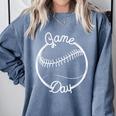Game Day Baseball Mom Comfort Colors Sweatshirt Denim