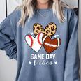 Game Day Vibes Football Baseball Mom Heart Comfort Colors Sweatshirt Denim Game Day Vibes Football Baseball Mom Heart Comfort Colors Sweatshirt Denim