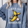 Lets Go Bananas Baseball Retro Sports Boys Kids Men Youth Premium Tri-Blend Comfort Colors Sweatshirt Denim Lets Go Bananas Baseball Retro Sports Boys Kids Men Youth Premium Tri-Blend Comfort Colors Sweatshirt Denim