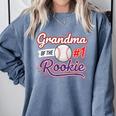 Grandparent Grandma Of The 1 Rookie Baseball Comfort Colors Sweatshirt Denim Grandparent Grandma Of The 1 Rookie Baseball Comfort Colors Sweatshirt Denim