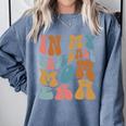 Groovy In My Baseball Mom Era Softball Game Day Comfort Colors Sweatshirt Denim