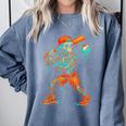 Halloween Baseball Skeleton Ice Cream Drip Baseball Boys Kid Comfort Colors Sweatshirt Denim Halloween Baseball Skeleton Ice Cream Drip Baseball Boys Kid Comfort Colors Sweatshirt Denim