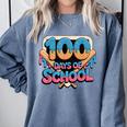 Happy 100 Days Of School Baseball Drip For Kids Teachers Comfort Colors Sweatshirt Denim Happy 100 Days Of School Baseball Drip For Kids Teachers Comfort Colors Sweatshirt Denim
