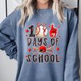 Happy 100 Days Of School Baseball Girls Coquette Bow Teacher Comfort Colors Sweatshirt Denim Happy 100 Days Of School Baseball Girls Coquette Bow Teacher Comfort Colors Sweatshirt Denim