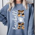 Happy Mother's Day Baseball Mom Leopard Softball Lover Comfort Colors Sweatshirt Denim Happy Mother's Day Baseball Mom Leopard Softball Lover Comfort Colors Sweatshirt Denim