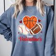 Happy Valentine’s Basketball Football Valentine Baseball Comfort Colors Sweatshirt Denim Happy Valentine’s Basketball Football Valentine Baseball Comfort Colors Sweatshirt Denim