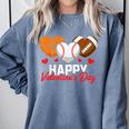 Happy Valentine’s Day Basketball Football Baseball Hearts Comfort Colors Sweatshirt Denim