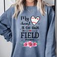 My Heart Is On That Field Ball Gigi Baseball Mom Comfort Colors Sweatshirt Denim My Heart Is On That Field Ball Gigi Baseball Mom Comfort Colors Sweatshirt Denim
