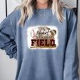My Heart Is On That Field Baseball Mom Momm Premium Comfort Colors Sweatshirt Denim