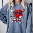 Heart Love Baseball Valentine Outfit Men Boy Comfort Colors Sweatshirt Denim Heart Love Baseball Valentine Outfit Men Boy Comfort Colors Sweatshirt Denim