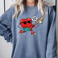 Heart Valentines Day Baseball Men Boys Kids Teens Comfort Colors Sweatshirt Denim Heart Valentines Day Baseball Men Boys Kids Teens Comfort Colors Sweatshirt Denim