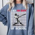 I Hit 100 Days Of School Baseball 100th Day Boys Kids Comfort Colors Sweatshirt Denim I Hit 100 Days Of School Baseball 100th Day Boys Kids Comfort Colors Sweatshirt Denim