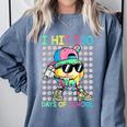 I Hit 100 Days Of School Baseball Drip 100th Day Of School Comfort Colors Sweatshirt Denim