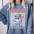 I Hit 100 Days Of School Baseball Ice Cram Drip 100th Boys Comfort Colors Sweatshirt Denim