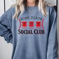 Home Plate Social Club Softball Season Baseball Mom Comfort Colors Sweatshirt Denim Home Plate Social Club Softball Season Baseball Mom Comfort Colors Sweatshirt Denim