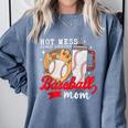 Hot Mess Always Stressed Baseball Mom Comfort Colors Sweatshirt Denim Hot Mess Always Stressed Baseball Mom Comfort Colors Sweatshirt Denim