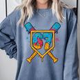 HUGvyn 67 Baseball Ice Cream Drip Six Seven Genz Alpha Slang Comfort Colors Sweatshirt Denim HUGvyn 67 Baseball Ice Cream Drip Six Seven Genz Alpha Slang Comfort Colors Sweatshirt Denim