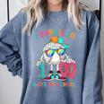 HUGvyn I Survived 100 Days Of School Baseball 6 7 Ice Cream Comfort Colors Sweatshirt Denim HUGvyn I Survived 100 Days Of School Baseball 6 7 Ice Cream Comfort Colors Sweatshirt Denim
