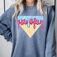 Ice Cream Baseball Cone Dripping Sprinkles Kids Boys Summer Premium Tri-Blend Comfort Colors Sweatshirt Denim Ice Cream Baseball Cone Dripping Sprinkles Kids Boys Summer Premium Tri-Blend Comfort Colors Sweatshirt Denim