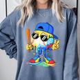 Ice Cream Baseball Drip Spots Sprinkle For Boys Youth Kids Comfort Colors Sweatshirt Denim Ice Cream Baseball Drip Spots Sprinkle For Boys Youth Kids Comfort Colors Sweatshirt Denim
