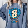 Ice Cream Baseball Glove 8th Birthday Edition Comfort Colors Sweatshirt Denim Ice Cream Baseball Glove 8th Birthday Edition Comfort Colors Sweatshirt Denim