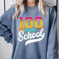 Ice Cream Drip 100 Days Of School Baseball Boys 100th Day Comfort Colors Sweatshirt Denim