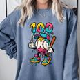 Ice Cream Drip Baseball Party 100 Days Of School Teacher Comfort Colors Sweatshirt Denim Ice Cream Drip Baseball Party 100 Days Of School Teacher Comfort Colors Sweatshirt Denim