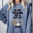 I'm Not Yelling This Is Baseball Mom Baseball Comfort Colors Sweatshirt Denim