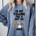 I'm Not Yelling This Is Just My Baseball Mom Voice Baseball Comfort Colors Sweatshirt Denim