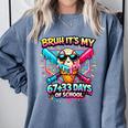 It's My 6733 Days Of School Baseball Ice Cream Dripping Comfort Colors Sweatshirt Denim It's My 6733 Days Of School Baseball Ice Cream Dripping Comfort Colors Sweatshirt Denim