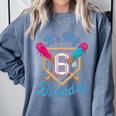 It's My 6th Birthday Baseball Fan Fun Party Celebration Comfort Colors Sweatshirt Denim It's My 6th Birthday Baseball Fan Fun Party Celebration Comfort Colors Sweatshirt Denim