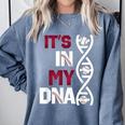 ITS In My DNA Baseball Sport Player Saying Comfort Colors Sweatshirt Denim