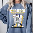 Jackson Chourio Milwaukee MLB Baseball Player MLBJCH201M Comfort Colors Sweatshirt Denim Jackson Chourio Milwaukee MLB Baseball Player MLBJCH201M Comfort Colors Sweatshirt Denim