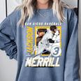 Jackson Merrill San Diego MLB Baseball Player MLBJME203M Comfort Colors Sweatshirt Denim Jackson Merrill San Diego MLB Baseball Player MLBJME203M Comfort Colors Sweatshirt Denim
