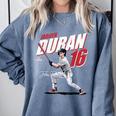 Jarren Duran Boston MLB Baseball Players MLBJDU204M Comfort Colors Sweatshirt Denim Jarren Duran Boston MLB Baseball Players MLBJDU204M Comfort Colors Sweatshirt Denim