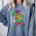 Jester Baseball Mardi Gras Carnival Sport Men Boy Teen Kids Comfort Colors Sweatshirt Denim