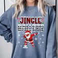 Jingle Ballers Plaid Santa Dabbing Baseball Christmas Comfort Colors Sweatshirt Denim Jingle Ballers Plaid Santa Dabbing Baseball Christmas Comfort Colors Sweatshirt Denim