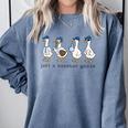 Just a Baseball GooseLife Is Better With Geese On Your Team Comfort Colors Sweatshirt Denim