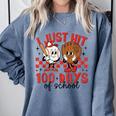 I Just Hit 100 Days Of School Baseball 100th Day Teacher Kid Comfort Colors Sweatshirt Denim I Just Hit 100 Days Of School Baseball 100th Day Teacher Kid Comfort Colors Sweatshirt Denim